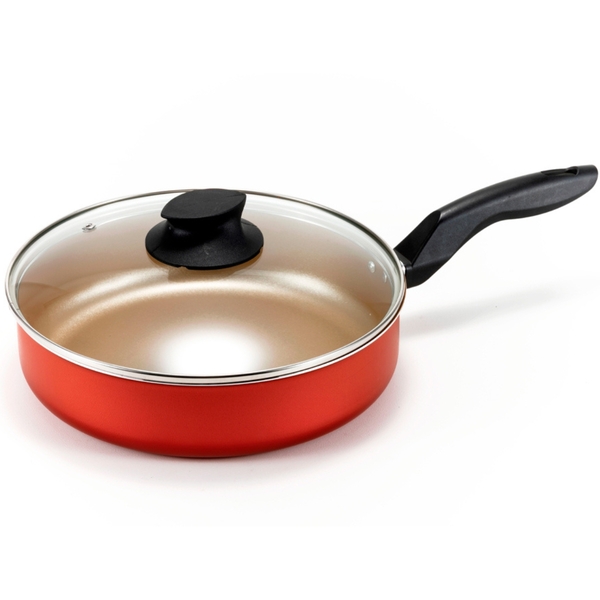 Frigideira Antiaderente 24cm Com Tampa De Vidro 2,3l | Marcol